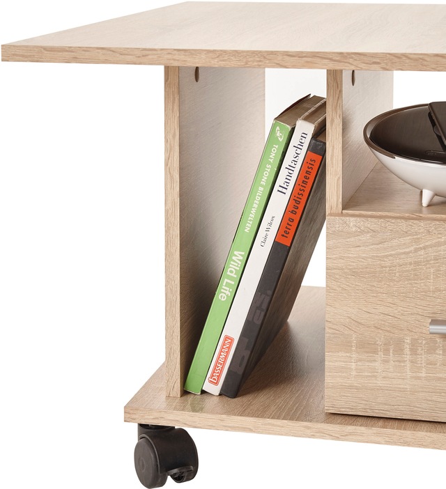 Stolkom Couchtisch »Activio« rollbar, Tisch mit Schubkasten