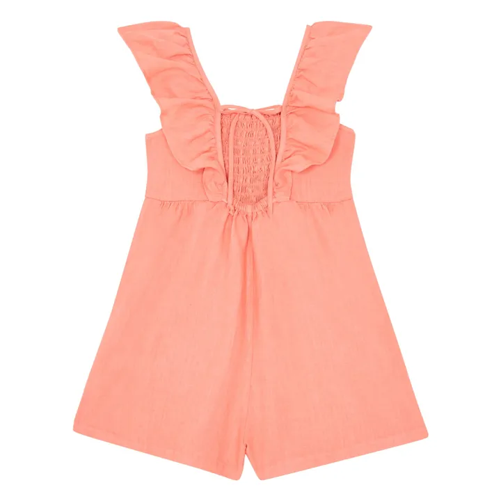 Zhoe & Tobiah Combishort en Lin | Saumon