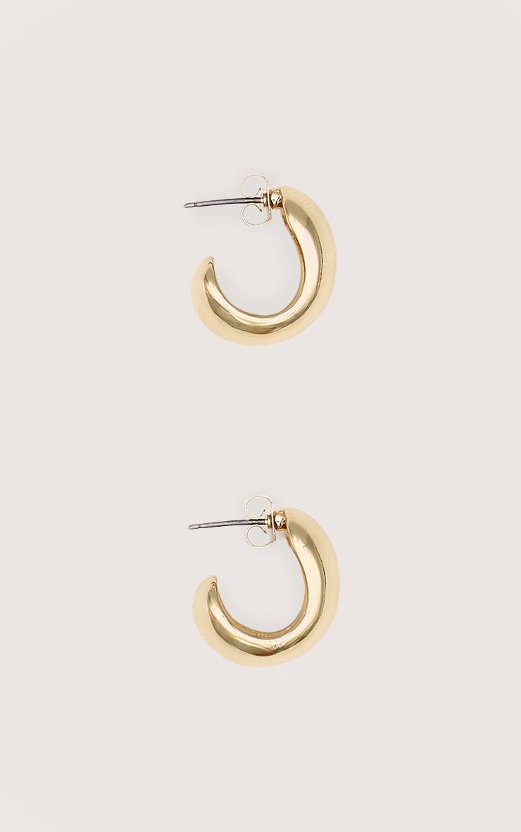 Doré Boucles D'oreilles Créoles Épaisses