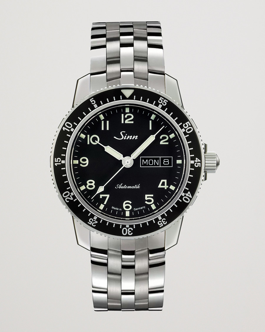 Sinn 104 A Pilot Watch 41mm Steel Link Black