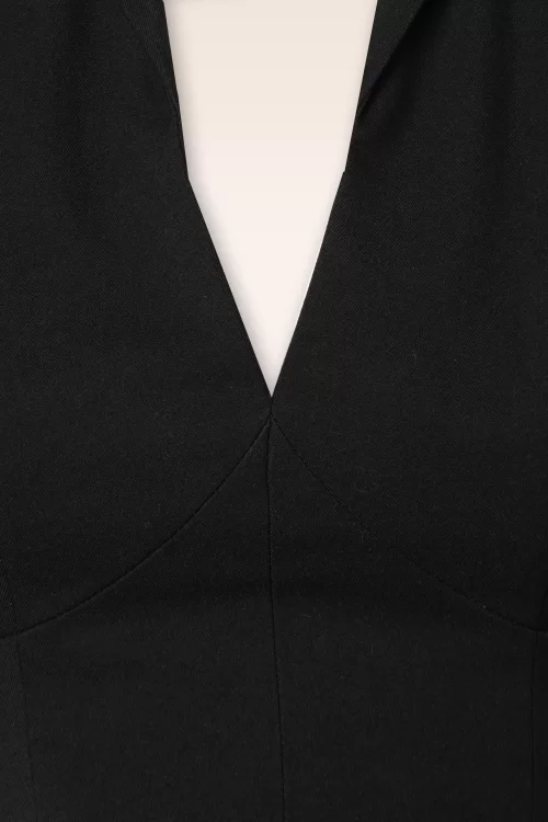 Vintage Diva  The Laura Lee blouse in zwart