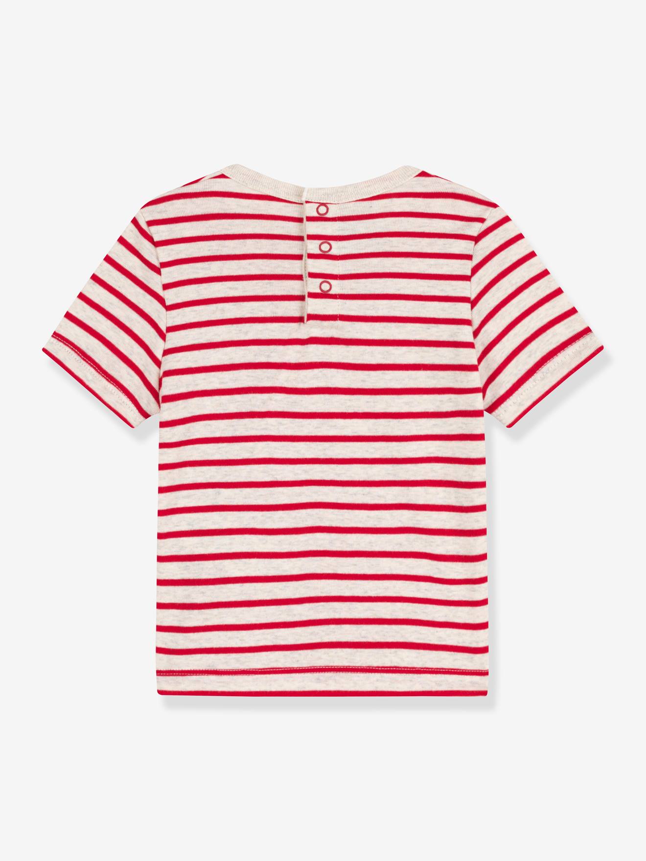 Camiseta PETIT BATEAU de manga curta em algodão orgânico, branca