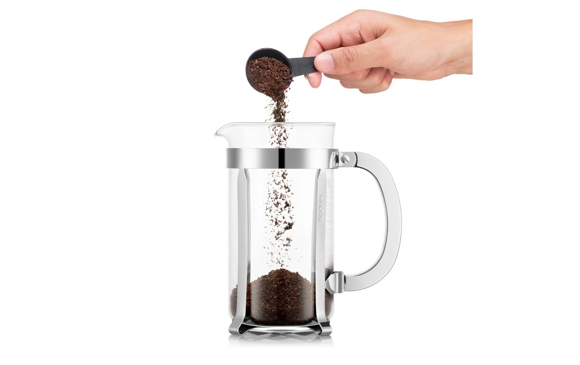 Kaffeebereiter Chambord Verchromt, Silber, 1 lKaffeemaschine mit Metallgriff, 8 Tassen