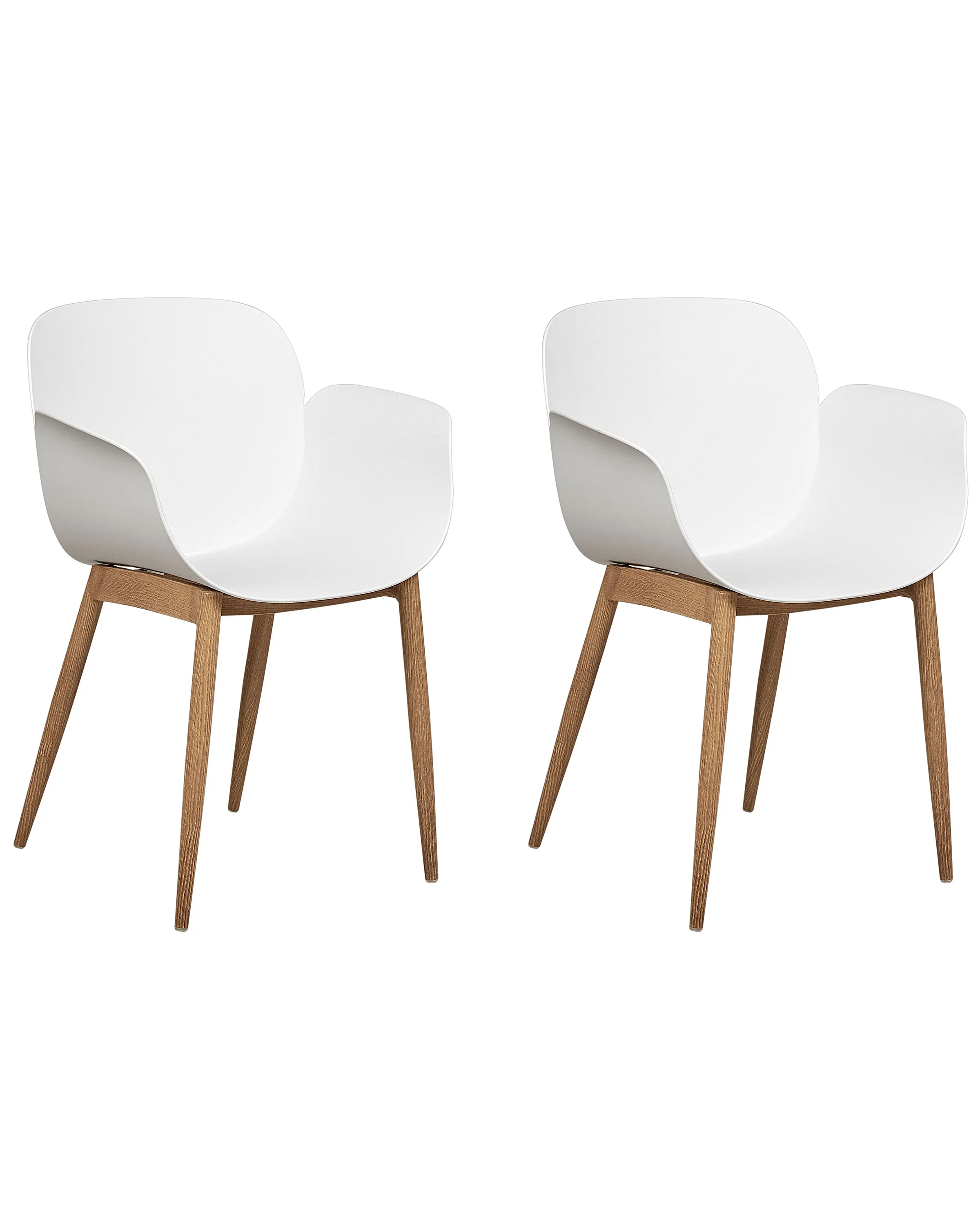 Set van 2 eetkamerstoelen ABILENE Wit