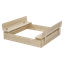 Sandkasse med benk 120x120x20 cm