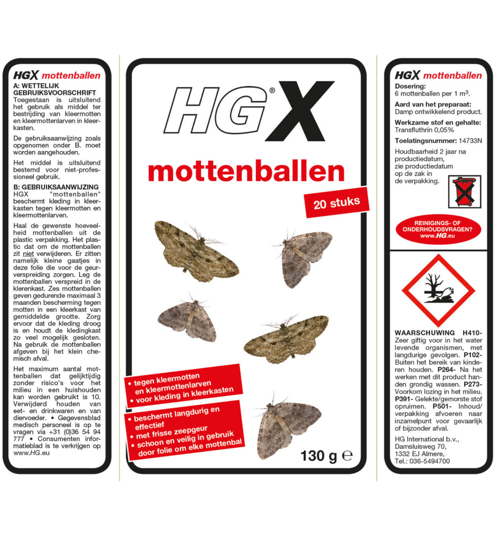 HG X Mottenballen (130 gr)