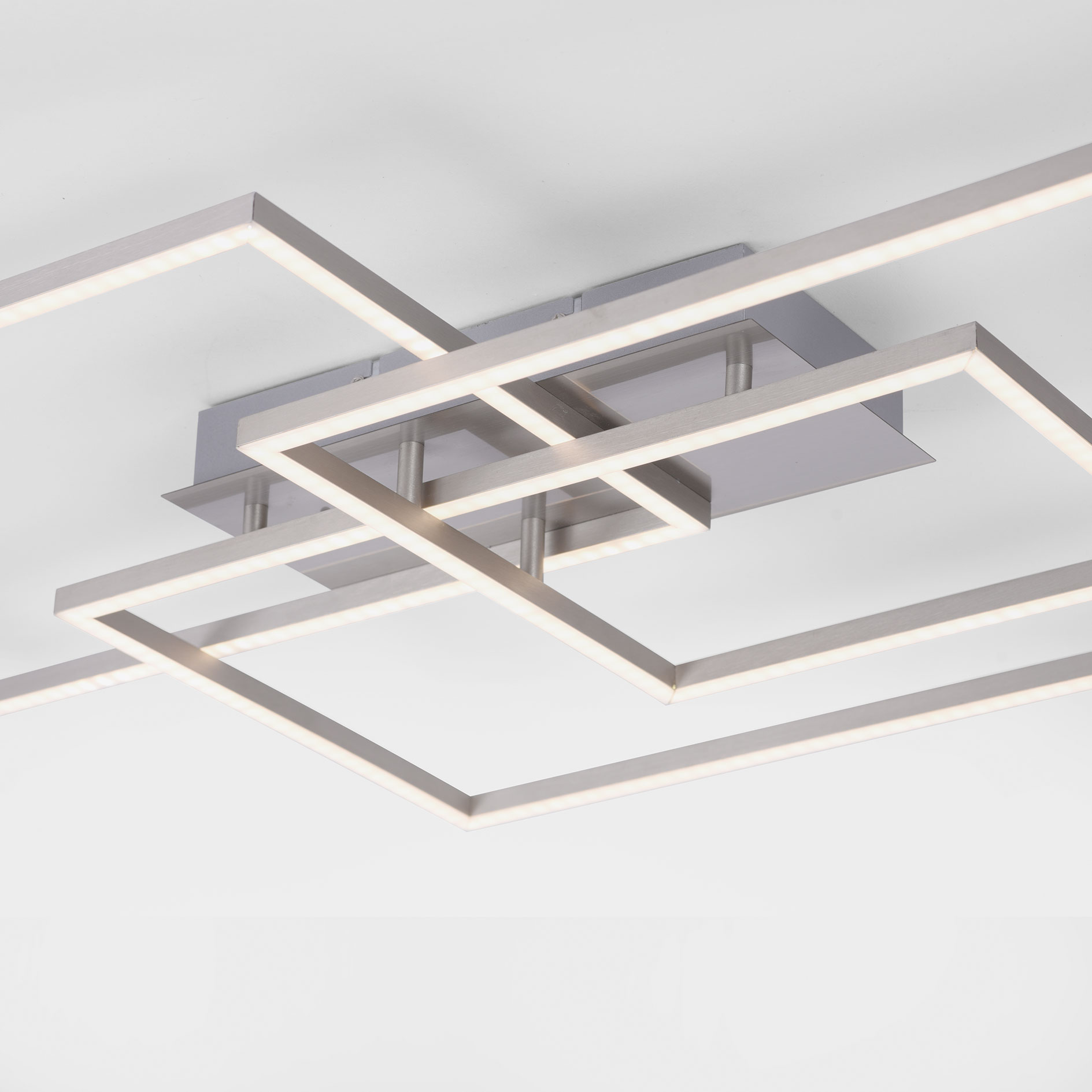 LED-Deckenleuchte - stahlfarben - dimmbar - 82 cm