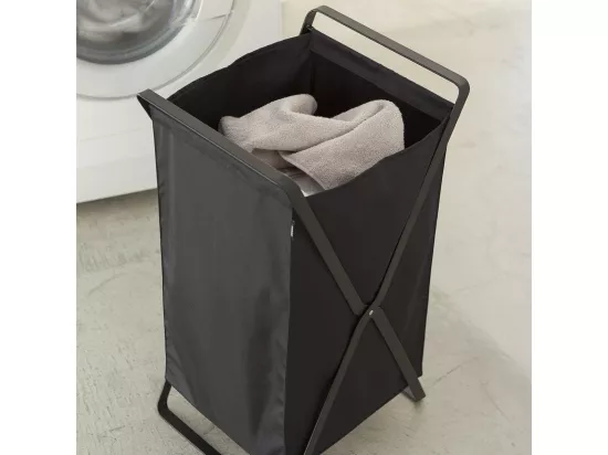 Panier à linge pliable noir Tower - L30 cm