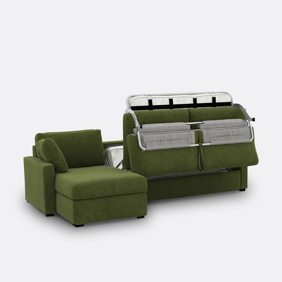 LA REDOUTE INTERIEURS<br>Sofá-cama de canto em veludo de espuma premium HR Timor