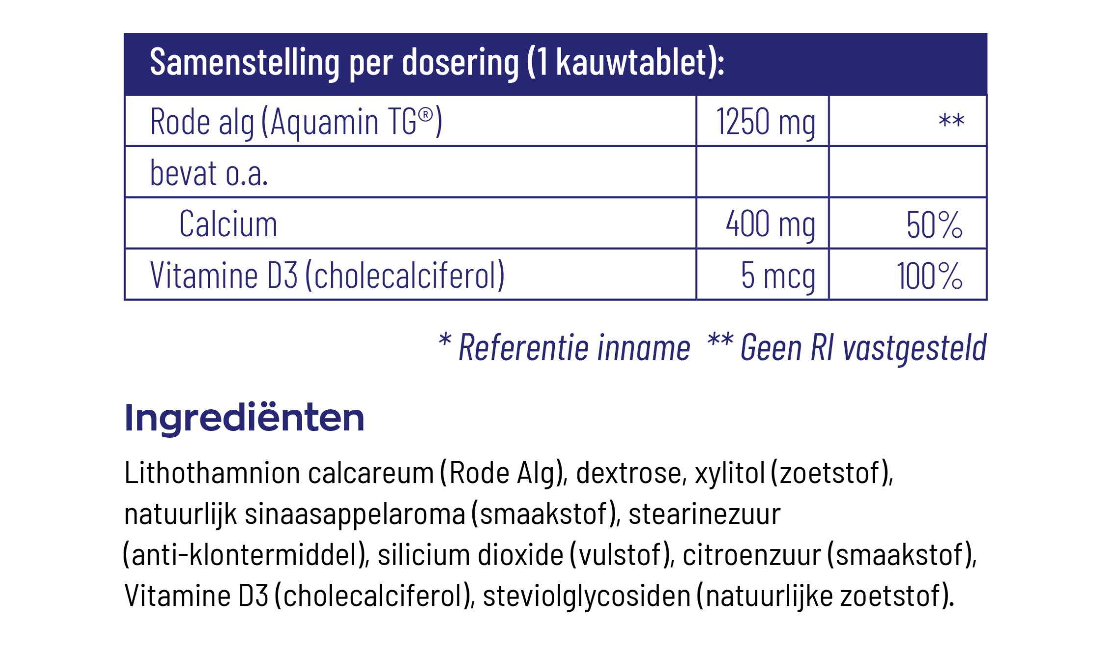 Calcium 400 & D3 uit Rode Alg