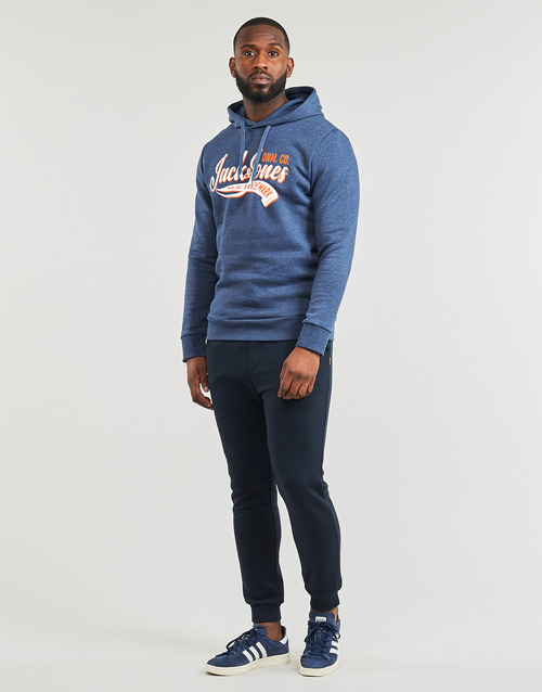 Jack & Jones - JJELOGO SWEAT HOOD 2 COL 23/24 - Marine