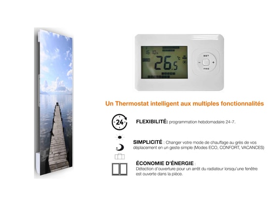 ILO - / radiateur soufflant mural / 1250w / +28 motifs/ extra plat...