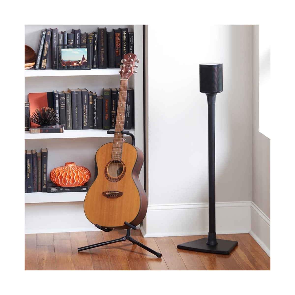 SANUS Gulvstativ for Sonos One SL Play:1 Play:3 Singel Svart