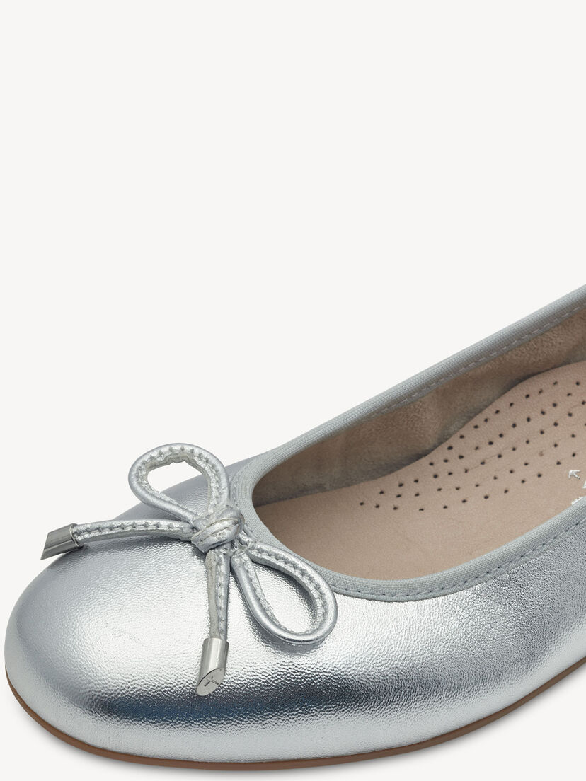 Leren Ballerina - metallic