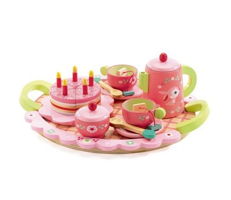 Djeco Rosa Tesett med Bursdagskake i Tre