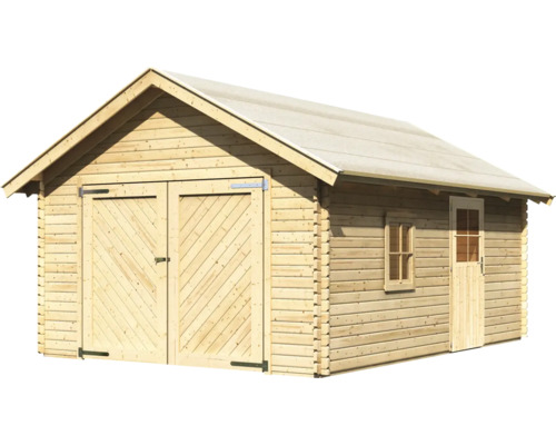 Blokplank garage Karibu 40 mm 435 x 572 cm naturel