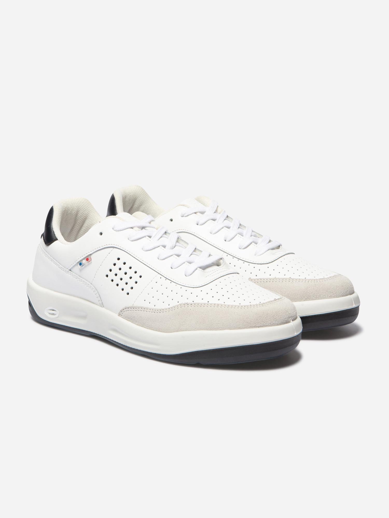 Baskets Homme Fabriquées en France Cuir Blanc