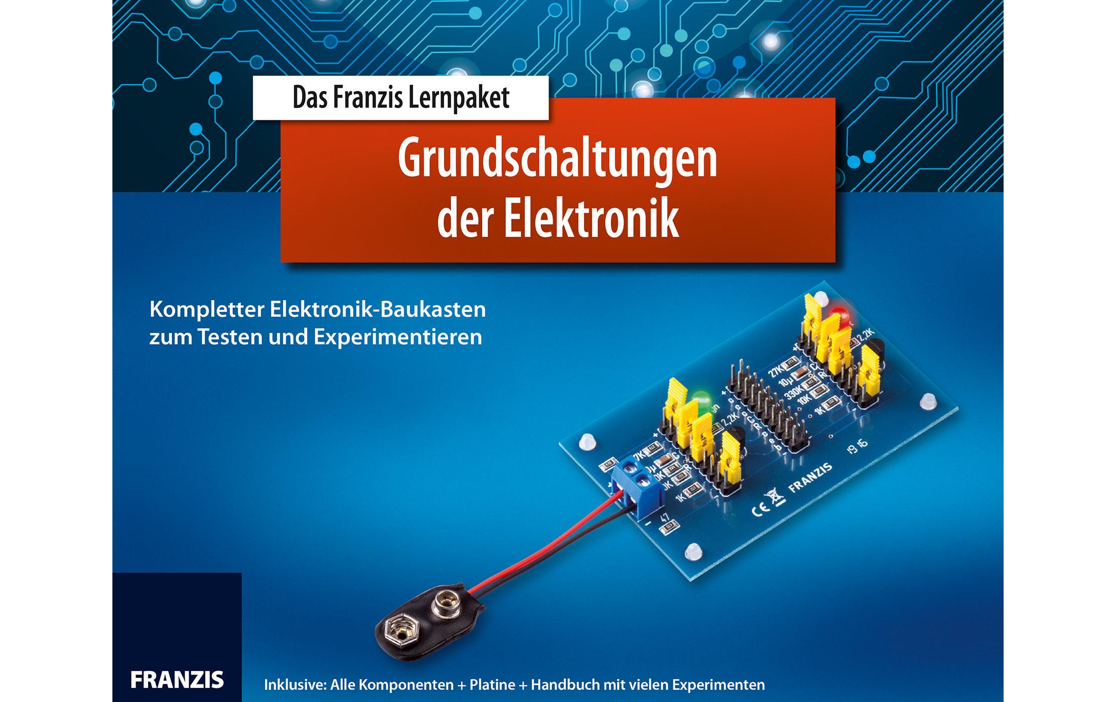 Lernpaket Grundschaltungen der Elektronik - DeutschKompletter Elektronik-Baukasten zum Testen und Experimentieren