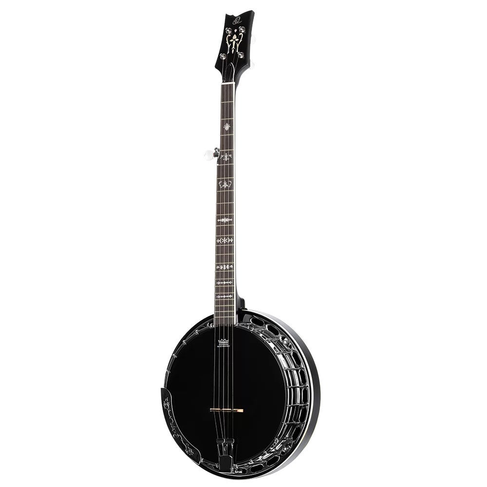 Ortega OBJ650-SBK Raven Series Natural banjo met gigbag