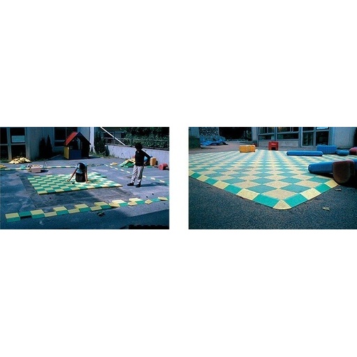 Dalle antidérapante élastomère – Revêtement sol – 250 x 250 x 4 cm Vert
