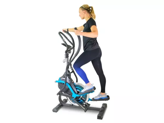 Vélo Elliptique SUPER SMART BIKE Cross trainer - 8 niveaux de résistance magnétique - Roue inertie 7Kg, Ecran d'entraînement