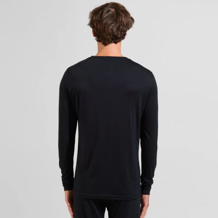 Odlo Herre Mellemlag Merino 200 BL Top Crew Neck L/S Sort