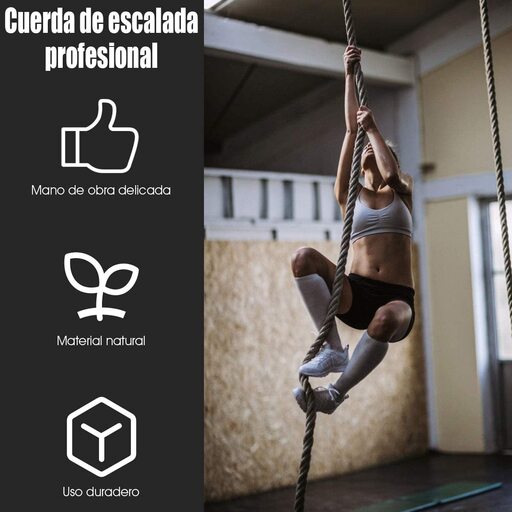 Corda de escalada de juta Costway de 3 metros