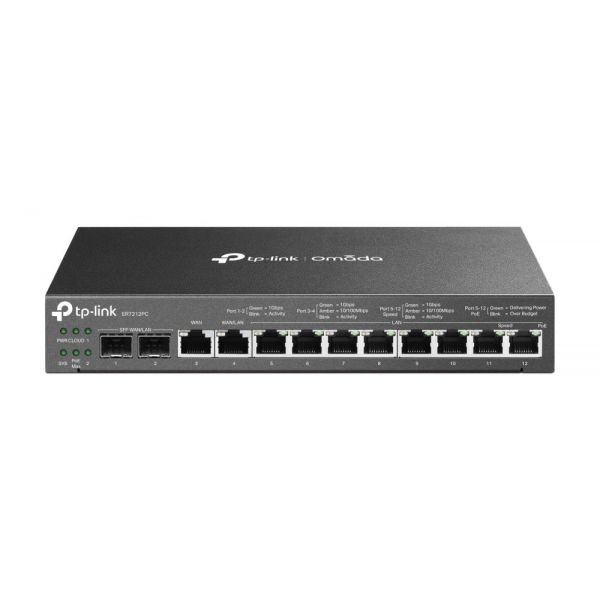 TP-Link ER7212PC Omada 3-in-1 VPN Gigabit PoE SFP Desktop/Wall Mount