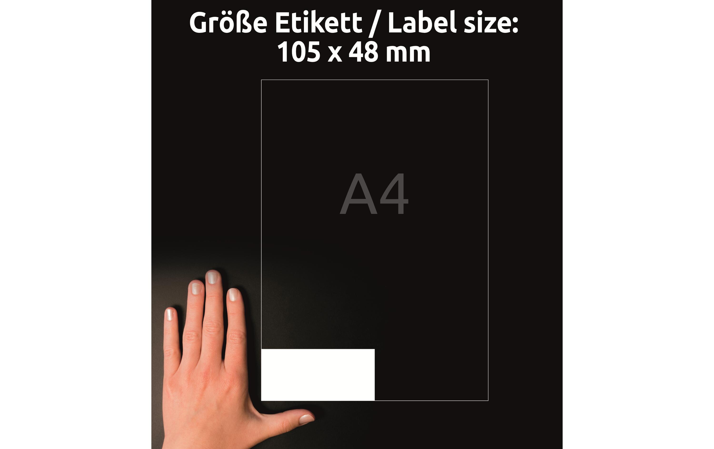 Universal-Etiketten 3424 105 x 48 mm, 220 BlattWeisse Aufkleber, permanent haftend