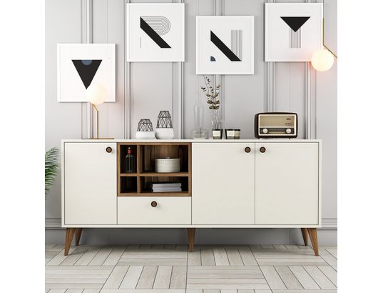 CONCEPT1 - Bahut Napoli creme 180 x 35 x 81cm