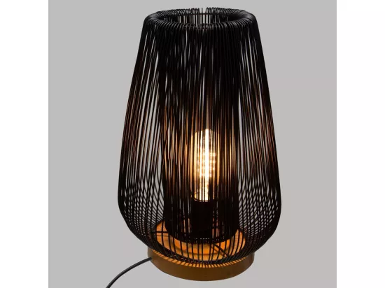 Lampe à poser en Métal filaire Noir H 40.5 cm