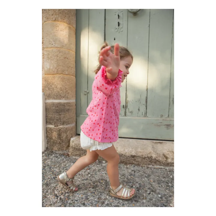 Marlot Paris Blouse Bianca Gaze de Coton | Rose