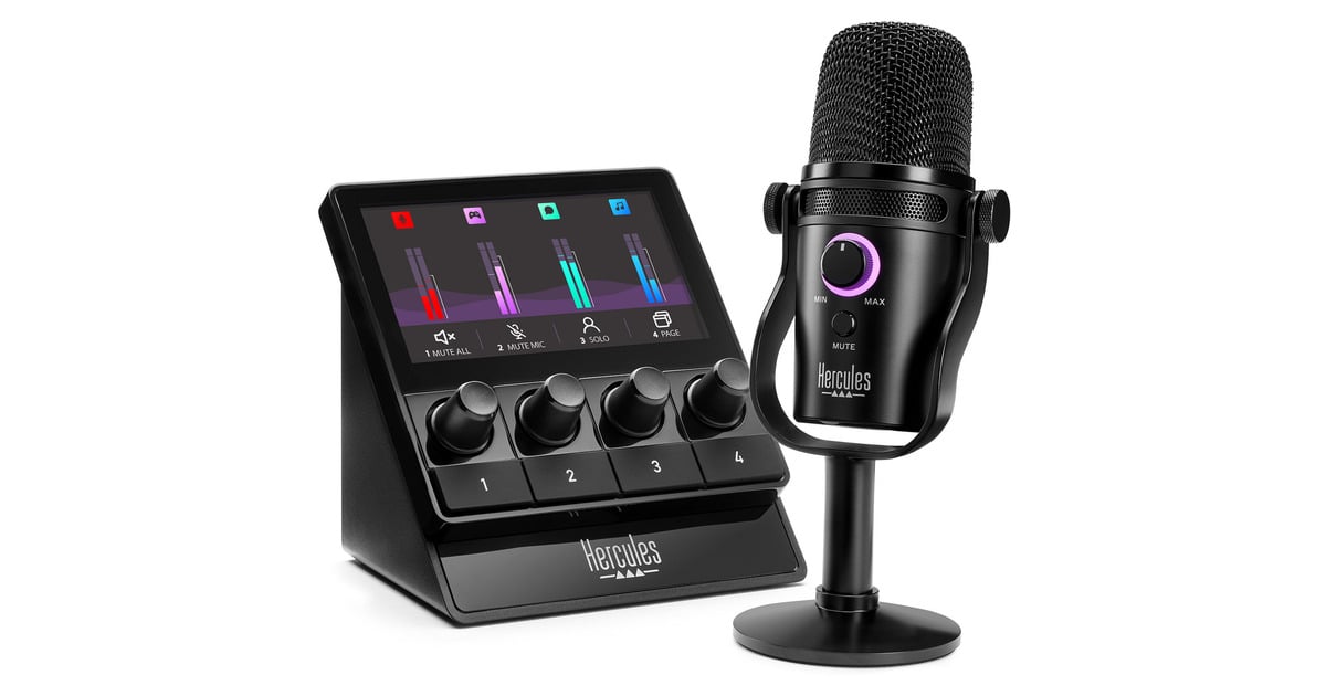 HerculesStream Starter Kit mengpaneel  (Zwart, Stream 100 + HUD-600)