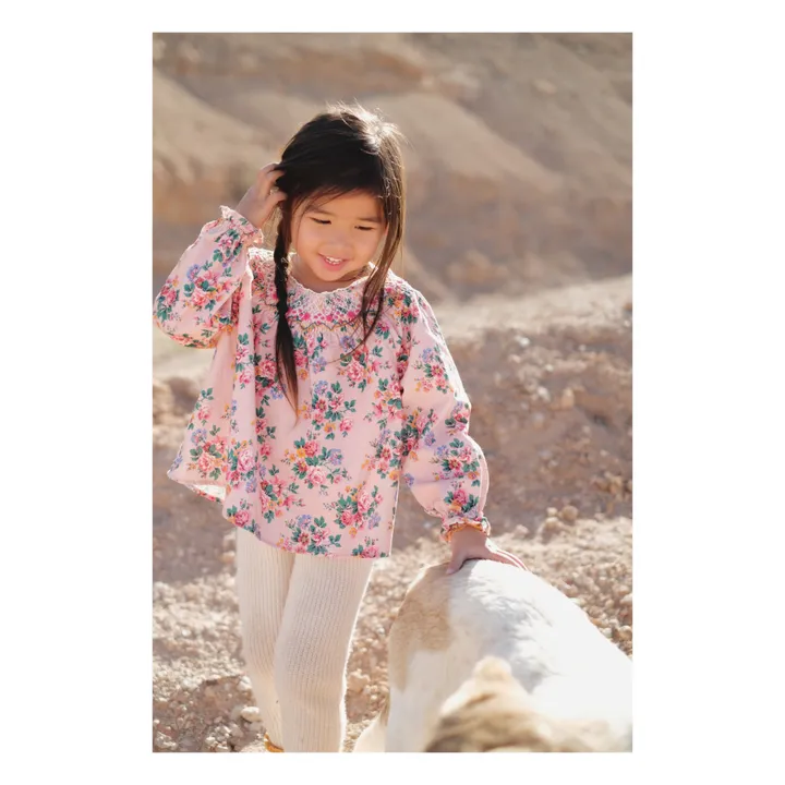 Louise Misha Blouse Velours Milleraies Mahina | Rose