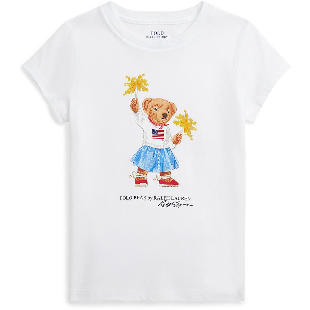 Køb Polo Ralph Lauren White Sparkle Bjørn T-Shirt