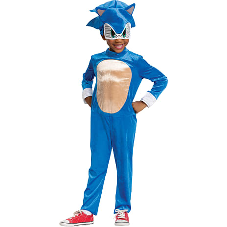 Sonic heldragt kostume 3-4 år