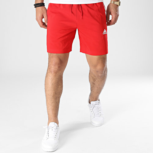 Short Jogging A Bandes IC1486 Rouge