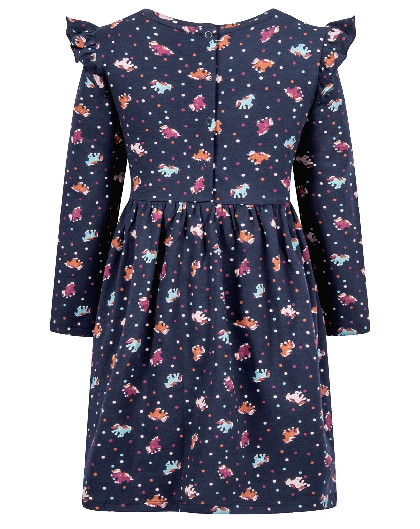 Langarmkleid UNICORNS AOP in navy