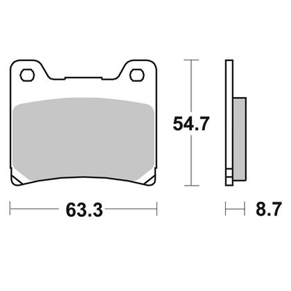 Plaquettes de freins SBS 555LS Sinter Métal Fritté arrière