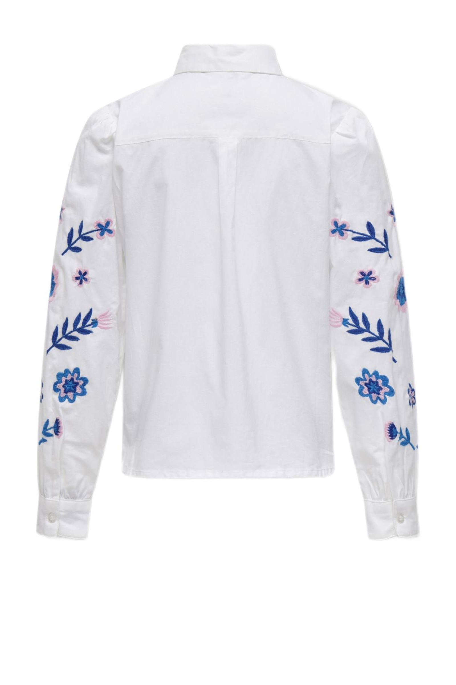 ONLY gebloemde blouse KOGZORA LISE wit/hardblauw/lichtroze