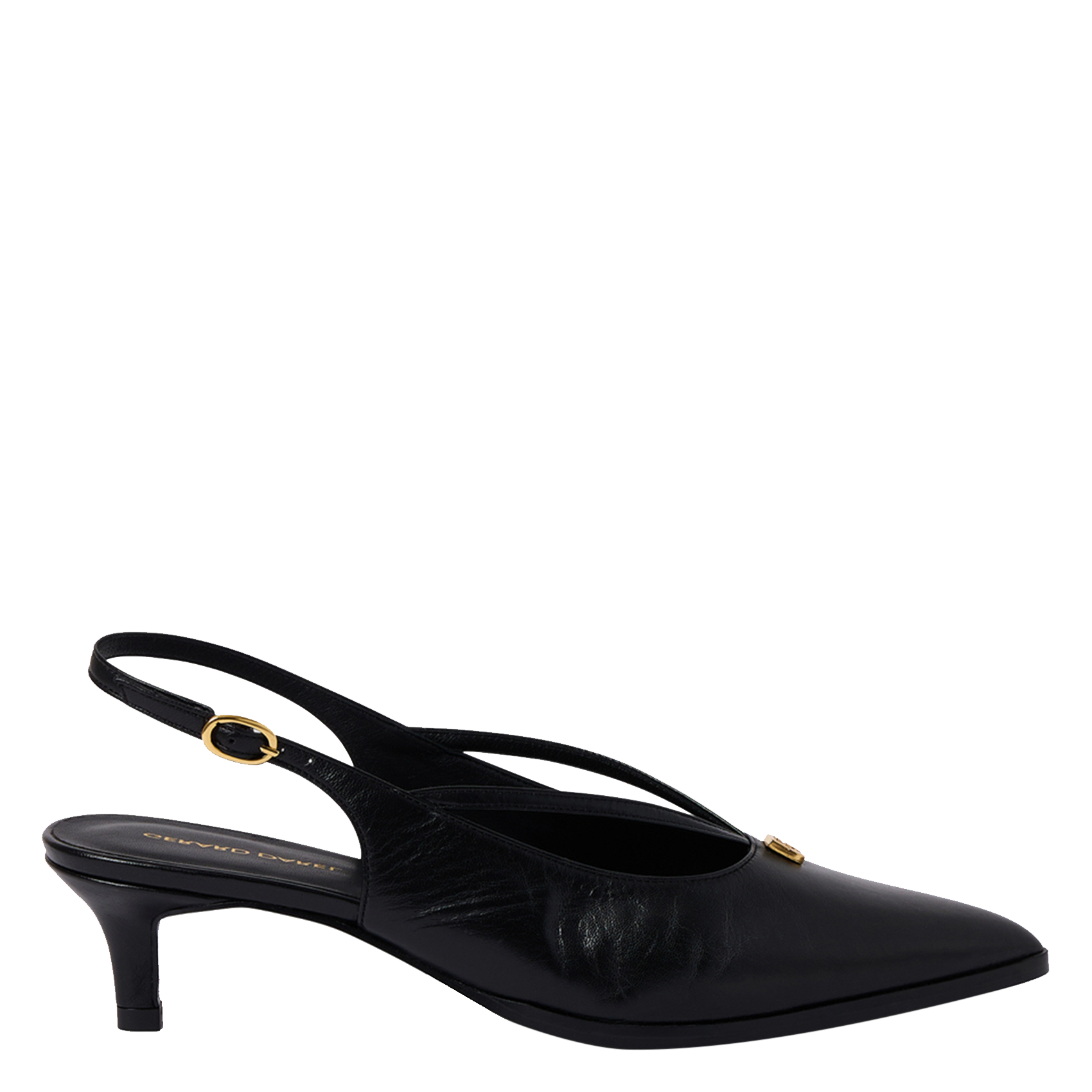 ISAURE - Escarpins slingback en cuir| Noir