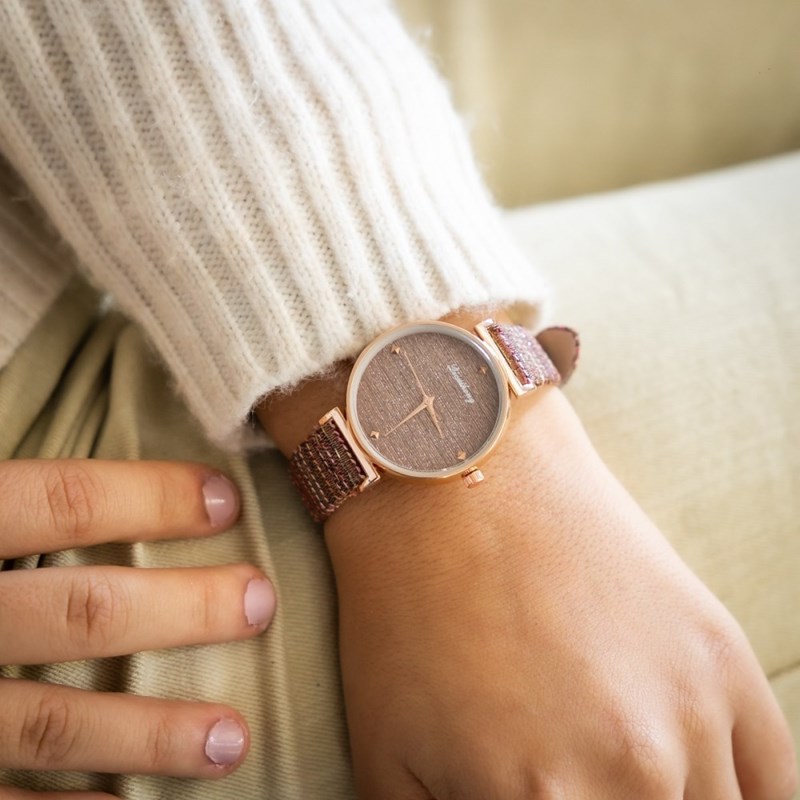 Montre Femme CHTIME bracelet Cuir Violet