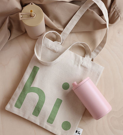 Design Letters Shopper - Lille - Hi - Natur/ Grøn