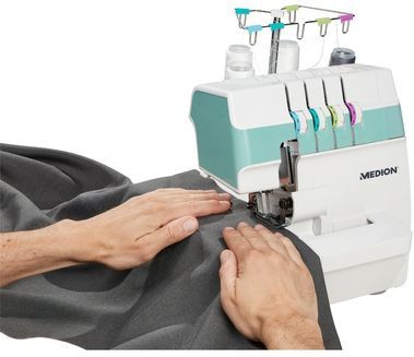 MEDION - SO90 - Overlock Naaimachine - Turquoise - 90 Watt - LED-lampje - MD19169