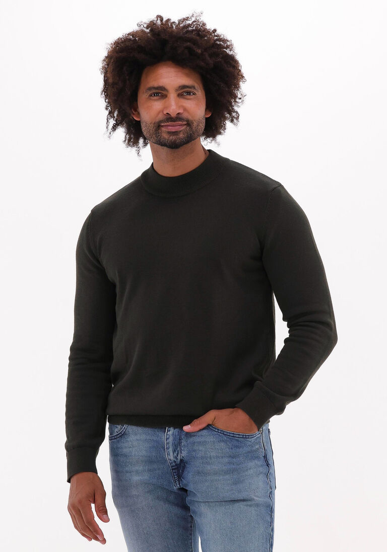 SELECTED HOMME donkergroene selected homme coltrui robert ls knit mock neck
