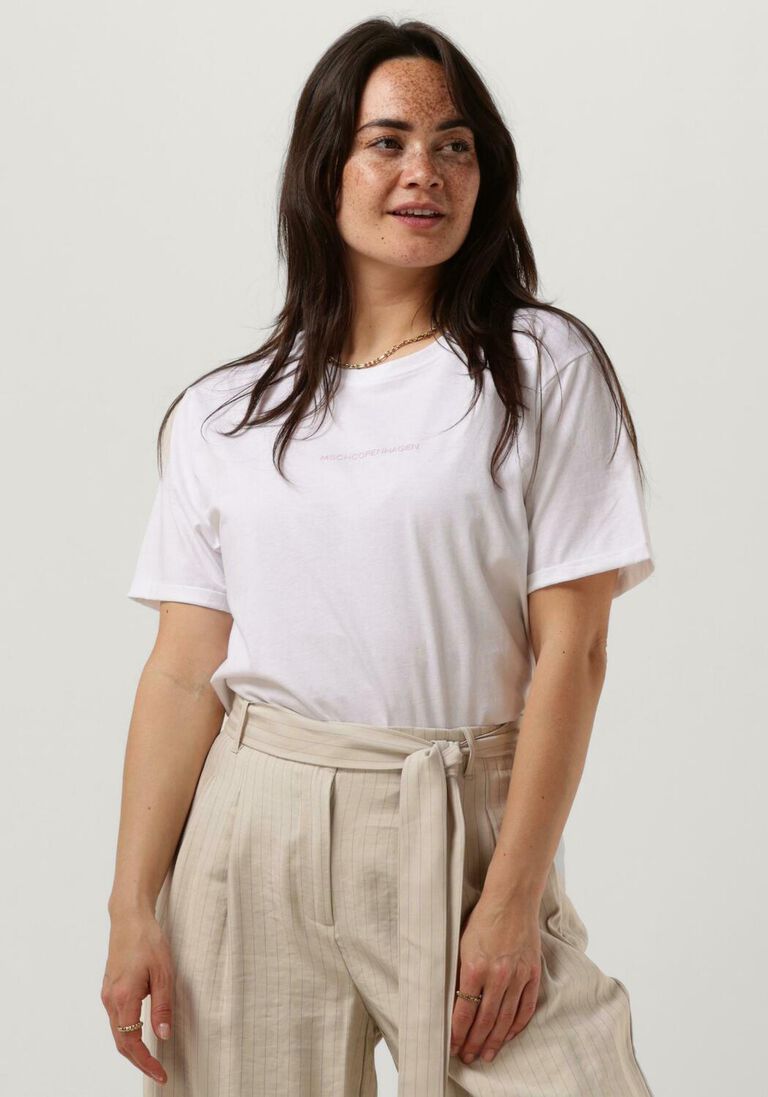 MSCH COPENHAGEN witte msch copenhagen t-shirt terina organic small logo tee