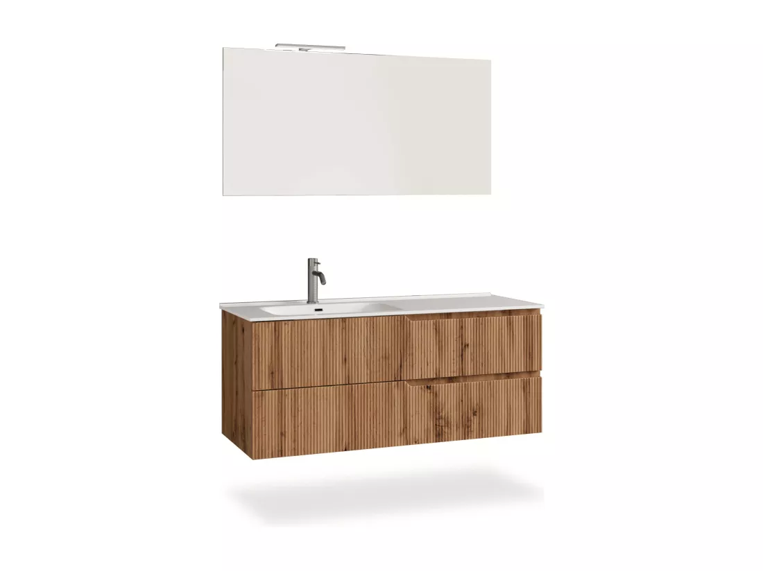 Ensemble salle de bain SX vasque 4 pièces VENERE chêne