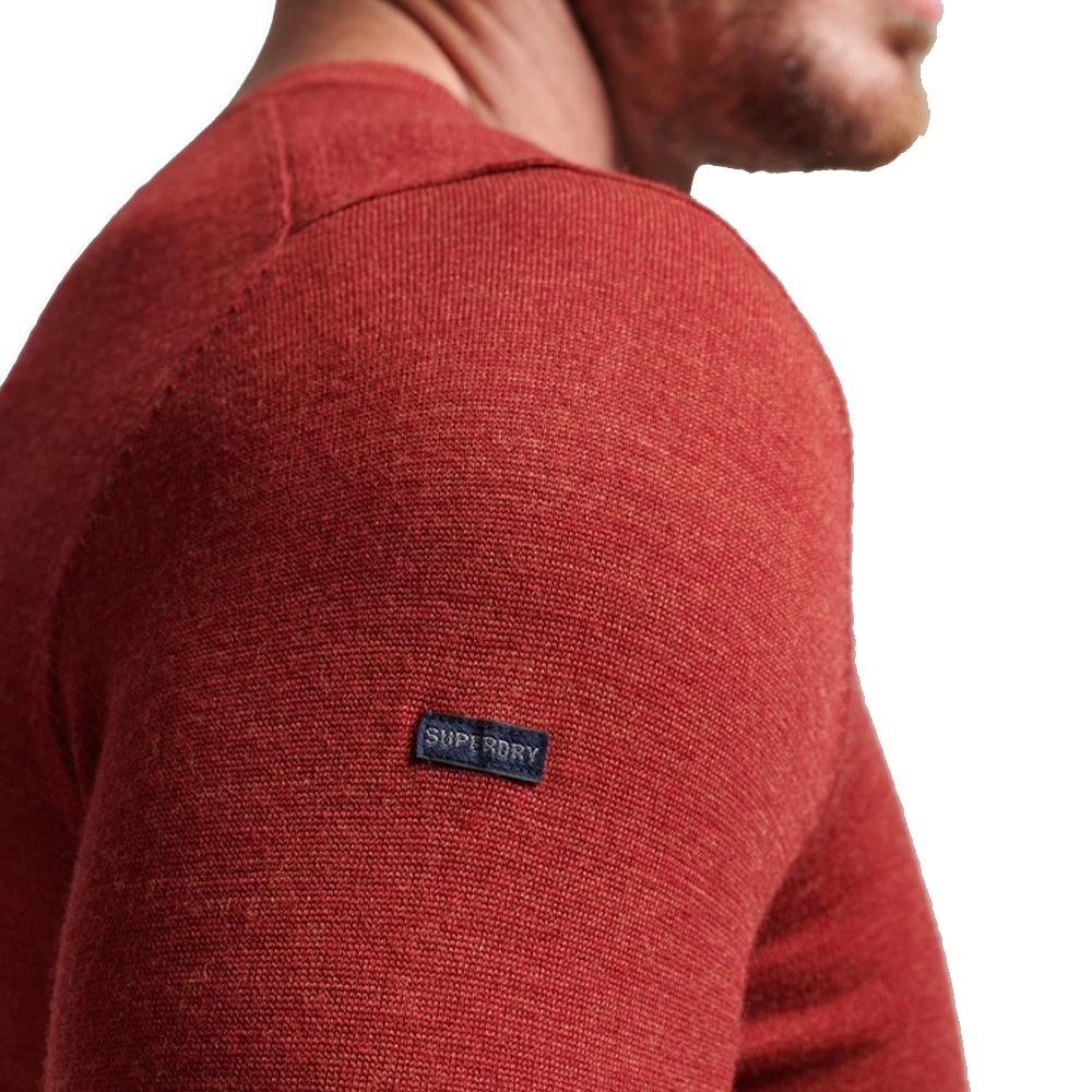 Superdry Pull Rouge Homme Superdry Studios Merino