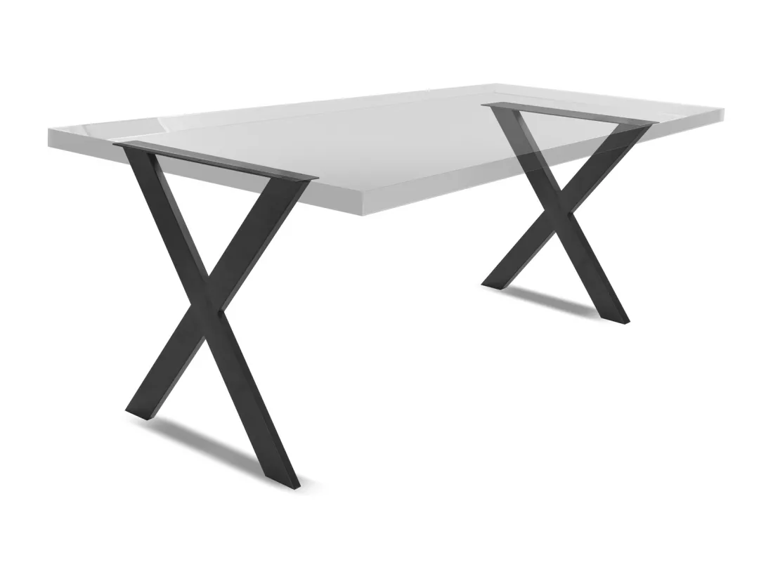 Jeu de 2 pieds de table à manger - X-shaped, colour noir