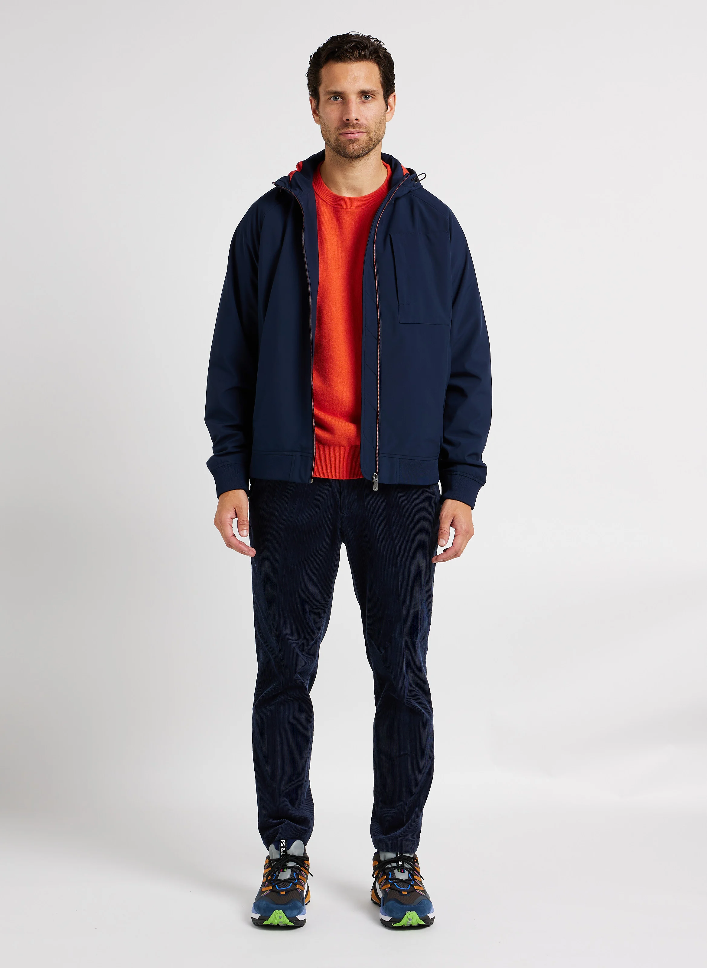 Pull col rond en laine et en cachemire mélangés | Orange